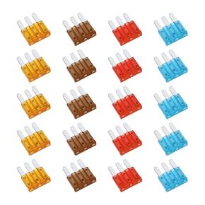 20pcs RV 5A-15 AMP APT ATR Micro 3-pin Insert Fuse Micro3 Blade Fuse Assortment Pack Kit for Car Automobile Trucks Automotive Lighting