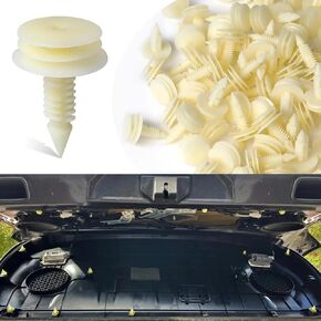 Generic مشابك السيارة لـ GM - 100 قطعة من النايلون للباب الأمامي، مشابك تثبيت للوحة GM 10153057-8mm in Kuwait