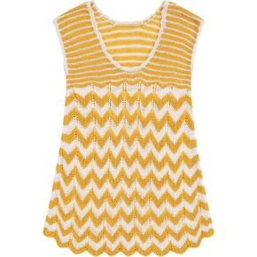 Girls Cover Ups For Swimwear Crochet Swim Summer Bikini Coverups Hollow Out Split Hem Beach Dress