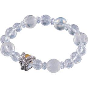 Japan White snake charm bracelet for money luck 6-8 inches stretch Japanese traditional shrine prayer unisex guardian deities engraved