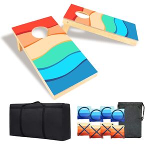Portable 2 ft x 1 ft Cornhole Game Set with 8 Bean Bags and 1Carry Bag Excellent for Indoor & Outdoor Play – Fun Filled Cornhole Sets in Kuwait