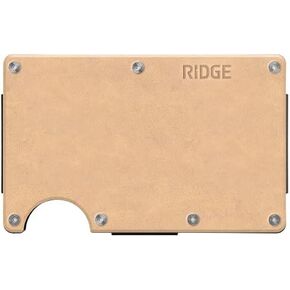 محفظة ريدج للرجال، محفظة نحيفة للرجال - رقيقة مثل السكة، جماليات بسيطة، تحمل ما يصل إلى 12 بطاقة، آمنة RFID، كتل قارئ الرقائق، محفظة جلدية مع حزام للنقود in Kuwait