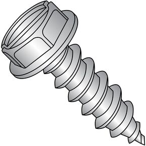 أجزاء صغيرة 0808ABSW188 18-8 برغي معدني من الفولاذ المقاوم للصدأ، لمسة نهائية سادة، رأس غسالة سداسية، محرك مشقوق، النوع AB، حجم الخيط #8-18، طول 1/2 بوصة (عبوة من 50) in Kuwait