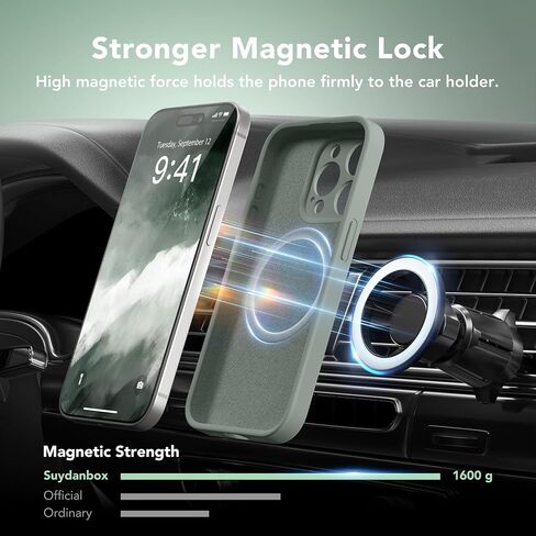 Magnetic for iPhone 14 Pro Max Case, Compatible with MagSafe, [Full Camera Protection][2 Screen Protectors] Silicone Shockproof Protective Phone Case for iPhone 14 Pro Max 6.7", Alpine Green in Saudi Arabia