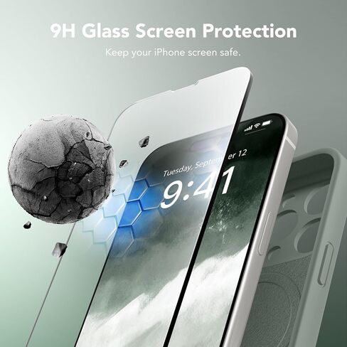 Magnetic for iPhone 14 Pro Max Case, Compatible with MagSafe, [Full Camera Protection][2 Screen Protectors] Silicone Shockproof Protective Phone Case for iPhone 14 Pro Max 6.7", Alpine Green in Saudi Arabia