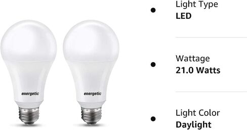 A21 LED Bulbs 150 Watt Equivalent LED Light Bulb, Soft White 2700K, 2600 High Lumens Super Bright Light Bulb, E26 Base, Non Dimmable, UL Listed, 2 Pack in Kuwait