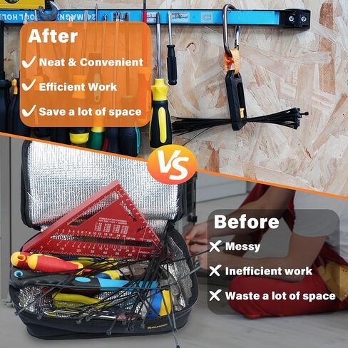 قطعتان من حامل ربطات العنق بسحاب، منظم أربطة بسحاب لترتيب السحابات، حامل ربط الكابل، حامل ربطة عنق بسحاب للاستخدام الداخلي والخارجي متعدد الأغراض (أسود) in Kuwait