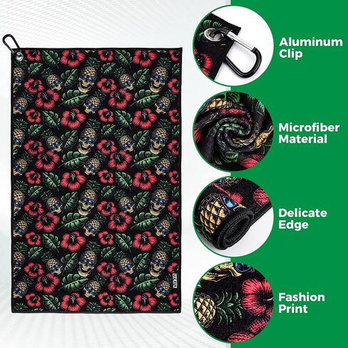 Golf Towels for Golf Bags - Cool Golf Towels - Universal Golf Towels for Men and Women - Golf Bag Towel Accessories to Match Golf Head Covers (Black Brush) in Saudi Arabia