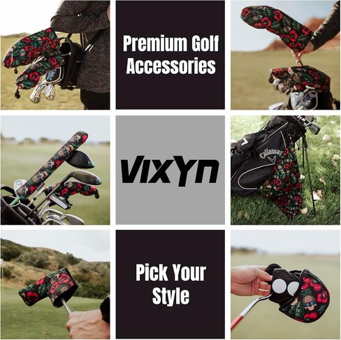 Golf Towels for Golf Bags - Cool Golf Towels - Universal Golf Towels for Men and Women - Golf Bag Towel Accessories to Match Golf Head Covers (Black Brush) in Saudi Arabia