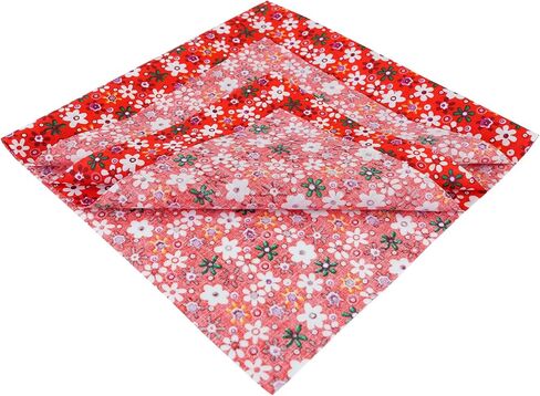 7PCS Flower Cotton Fabric Squares 20" x 20" Fat Quarter Fabric Bundles Craft Fabric for Patchwork Sewing Quilting Crafting DIY (Black) in Saudi Arabia