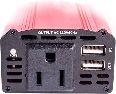Hebron 150w Car Power Inverter – Portable 12V DC to 110V AC Charger – Cigarette Lighter Adapter – 2 USB Ports and 1 US AC Outlet in Saudi Arabia