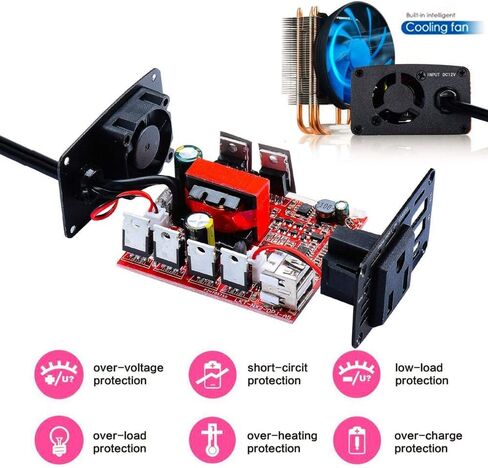 Hebron 150w Car Power Inverter – Portable 12V DC to 110V AC Charger – Cigarette Lighter Adapter – 2 USB Ports and 1 US AC Outlet in Saudi Arabia