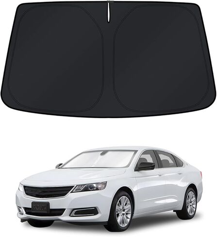 KUST Windshield Sun Shade for Chevy Impala 2014-2020 Window Shade Sun Visor Cover Foldable Blocks UV Rays Keep Your Car Cooler in Saudi Arabia