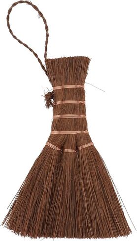 ULTECHNOVO Asian Whisk Broom Natural Straw Broom with Embroidery Nylon Thread Handle with Nylon Hanger in Saudi Arabia