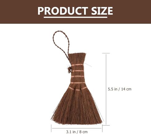 ULTECHNOVO Asian Whisk Broom Natural Straw Broom with Embroidery Nylon Thread Handle with Nylon Hanger in Saudi Arabia