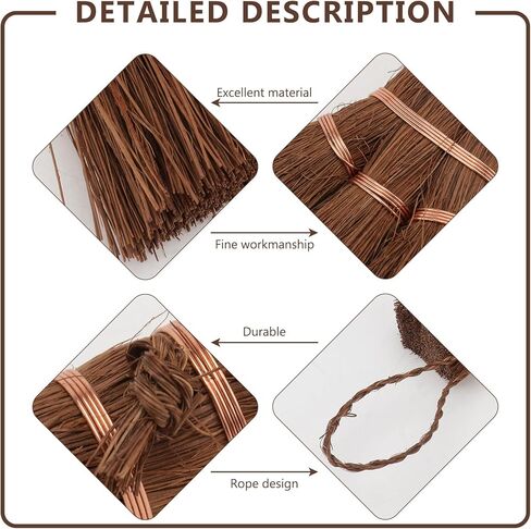 ULTECHNOVO Asian Whisk Broom Natural Straw Broom with Embroidery Nylon Thread Handle with Nylon Hanger in Saudi Arabia