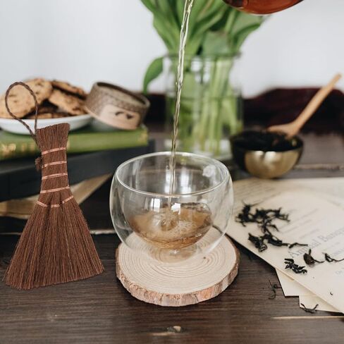 ULTECHNOVO Asian Whisk Broom Natural Straw Broom with Embroidery Nylon Thread Handle with Nylon Hanger in Saudi Arabia