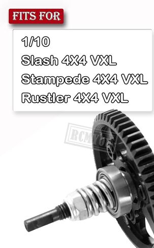 قابض شبشب معدني مع 50T Spur Gear (32-Pitch) 15T/17T/19T Pinions Gear ترقيات جزء لـ 1/10 Slash/Stampede/Rustler 4X4 VXL، استبدال قابض النعال المعدني 6878، أزرق in Saudi Arabia
