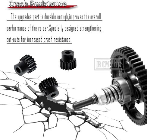 قابض شبشب معدني مع 50T Spur Gear (32-Pitch) 15T/17T/19T Pinions Gear ترقيات جزء لـ 1/10 Slash/Stampede/Rustler 4X4 VXL، استبدال قابض النعال المعدني 6878، أزرق in Saudi Arabia