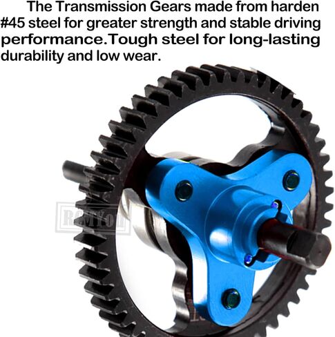 قابض شبشب معدني مع 50T Spur Gear (32-Pitch) 15T/17T/19T Pinions Gear ترقيات جزء لـ 1/10 Slash/Stampede/Rustler 4X4 VXL، استبدال قابض النعال المعدني 6878، أزرق in Saudi Arabia