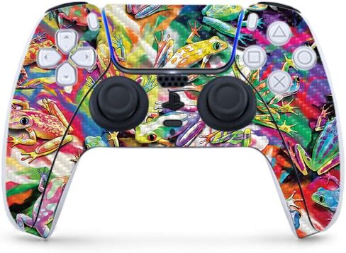 MightySkins Carbon Fiber Gaming Skin for PS5 / Playstation 5 Controller - Bright Smoke | Durable Textured Carbon Fiber Finish | Easy to Apply and Change Style | Made in The USA in Saudi Arabia