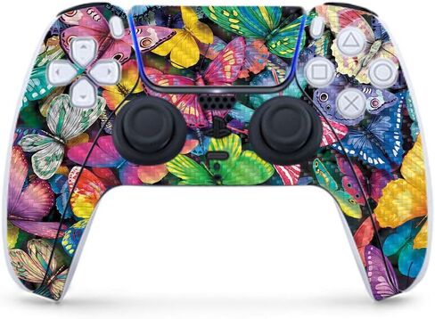 MightySkins Carbon Fiber Gaming Skin for PS5 / Playstation 5 Controller - Bright Smoke | Durable Textured Carbon Fiber Finish | Easy to Apply and Change Style | Made in The USA in Saudi Arabia