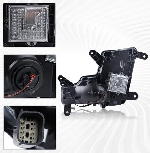 LED Fog Light Turn Signal Light WITH CRASH IMMINENT BRAKING Assembly Compatible for 2015-2020 Cadillac Escalade ESV Daytime Running Light DRL Left Driver Side 84575577 GM2530139 in Kuwait