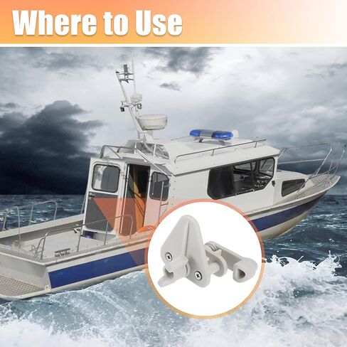 X AUTOHAUX 4pcs Pontoon Boat Gate Latches Replacement Fits 1-1.25 Inch Square Frames White in Saudi Arabia