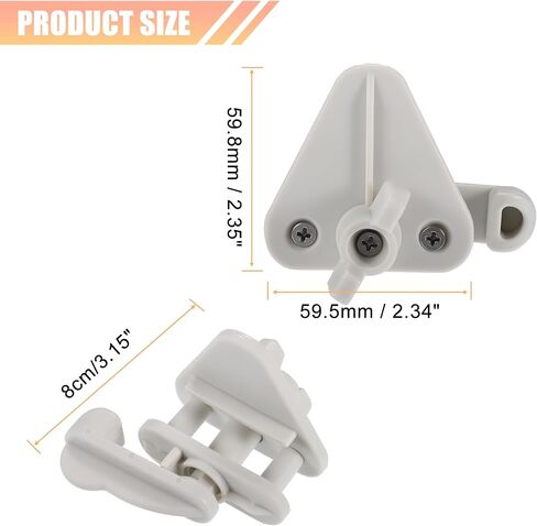 X AUTOHAUX 4pcs Pontoon Boat Gate Latches Replacement Fits 1-1.25 Inch Square Frames White in Saudi Arabia