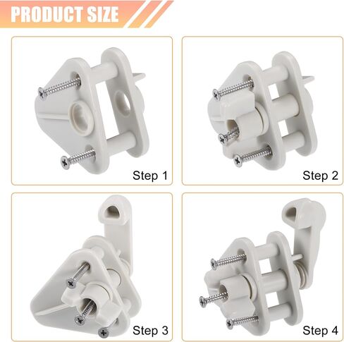 X AUTOHAUX 4pcs Pontoon Boat Gate Latches Replacement Fits 1-1.25 Inch Square Frames White in Saudi Arabia
