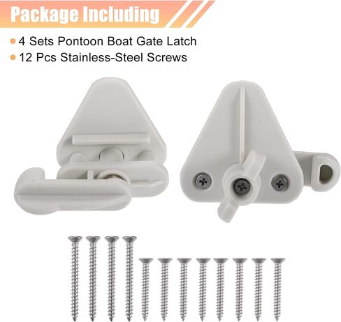 X AUTOHAUX 4pcs Pontoon Boat Gate Latches Replacement Fits 1-1.25 Inch Square Frames White in Saudi Arabia
