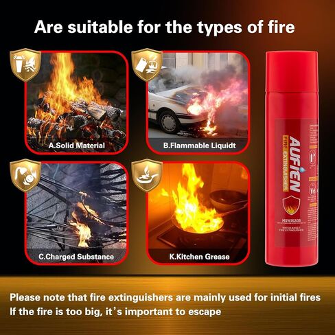 Fire Extinguisher for Home, Non-Toxic Fire Extinguishers for Vehicle,Kitchen, House, Car, Garage, Portable Small Water-Based Fire Extinguisher with Mounting Bracket 4 Pack in Saudi Arabia