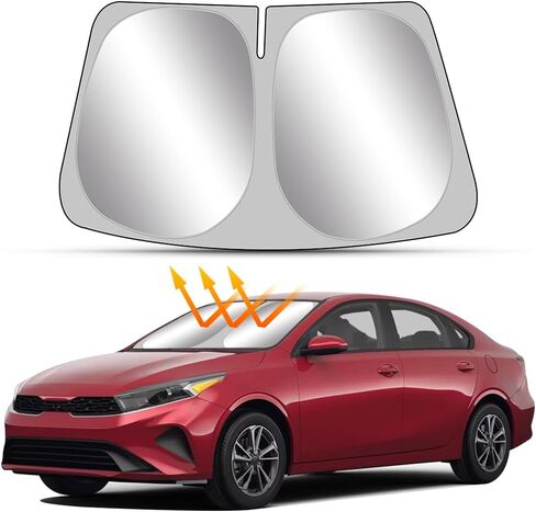 Car Sun Shade for Kia Forte 2019 2020 2021 2022 2023 2024 Auto Interior Accessories Foldable Sunshade Windshield Visor Foldable Cooler Protector Front Windows Cover Shield in Saudi Arabia