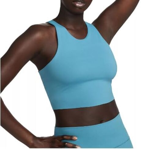 Nike Women's Dri-FIT Luxe Cropped Yoga Tank Top (US, Alpha, XX-Large, Regular, Regular, Noise Aqua) in Saudi Arabia