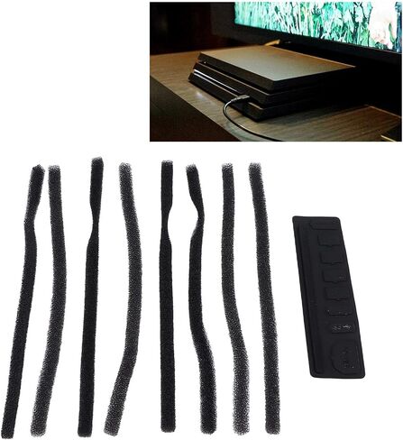 Dust Prevention Plug Kit, Dustproof Kit Host Dust Prevention Cover Dust Net Set Dustproof Mesh Jack Stopper Pack Kits for PS4 PRO, 8 X Dustproof Cotton 1 X Rubber Kit in Saudi Arabia