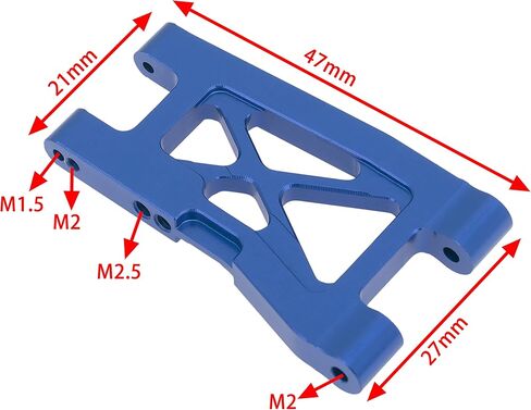 DKKY 4PCS Auminum Alloy Upgrade Parts Front&Rear Suspension Arm for 1/18 LaTrax Teton Desert Prerunner Replace #7630 (Blue) in Saudi Arabia
