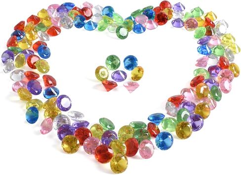 أكريليك ألماس كريستال 240 جم 20 مم، أحجار كريمة وهمية مزهرية حشو مختلط الألوان كنز دائري للهدايا، خزان الأسماك، الحدث، الزفاف، زينة عيد الميلاد in Kuwait