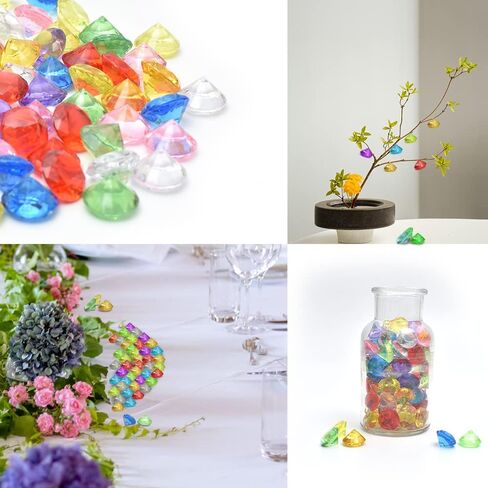 أكريليك ألماس كريستال 240 جم 20 مم، أحجار كريمة وهمية مزهرية حشو مختلط الألوان كنز دائري للهدايا، خزان الأسماك، الحدث، الزفاف، زينة عيد الميلاد in Kuwait