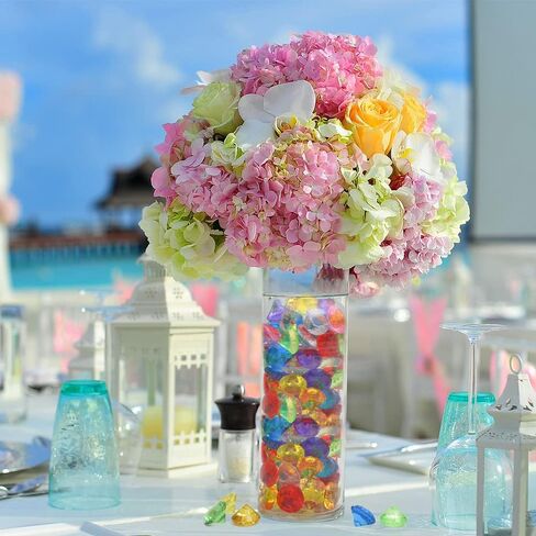 أكريليك ألماس كريستال 240 جم 20 مم، أحجار كريمة وهمية مزهرية حشو مختلط الألوان كنز دائري للهدايا، خزان الأسماك، الحدث، الزفاف، زينة عيد الميلاد in Kuwait