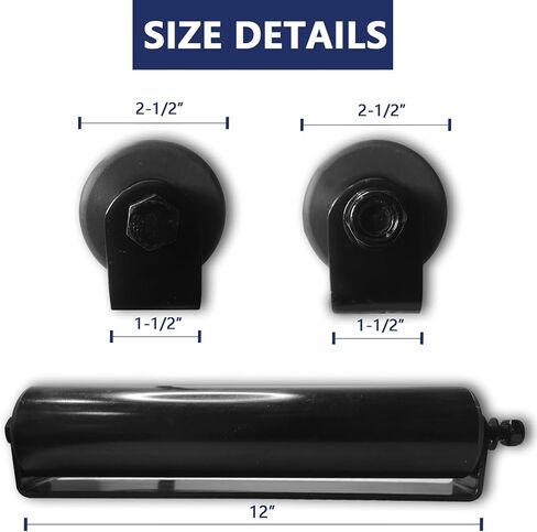 2Pack Slide Gate Guide Roller with C Post Welded Bracket, Hard Nylon Sliding Rolling Gates Guider, Heavy Duty Sealed Ball Bearing Side Roller Assembly (3 Inches - 2 Pack) in Saudi Arabia