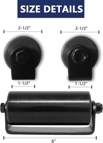 2Pack Slide Gate Guide Roller with C Post Welded Bracket, Hard Nylon Sliding Rolling Gates Guider, Heavy Duty Sealed Ball Bearing Side Roller Assembly (3 Inches - 2 Pack) in Saudi Arabia