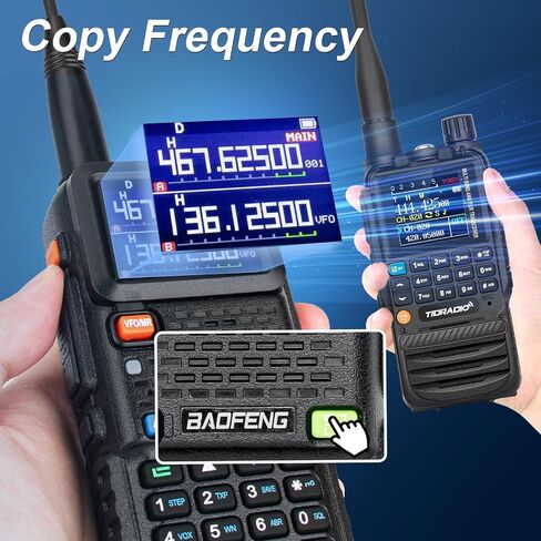 راديو BAOFENG UV-5RM هام بقوة 8 وات (ترقية للأشعة فوق البنفسجية 5R) طويل المدى متعدد الموجات ثنائي الاتجاه، NOAA، نسخة التردد، 999CH، شحن USB C بطارية 2500 مللي أمبير، 6.1 بوصة و15.12 بوصة 771 هوائي طويل-1 علية in Saudi Arabia