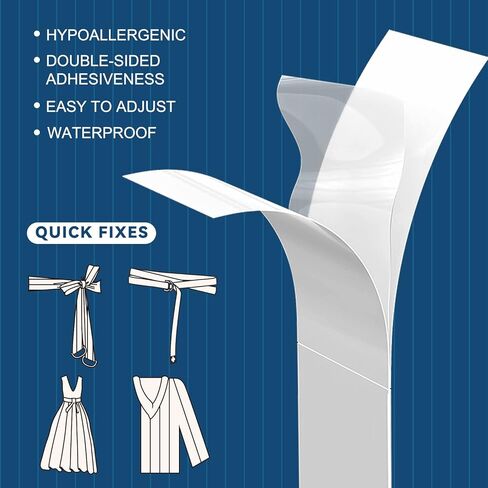 شريط أنيق للملابس، شريط مزدوج الجوانب، لاصق قوي، شريط شفاف للجسم، آمن للبشرة، شفاف، 80 شريطًا in Kuwait