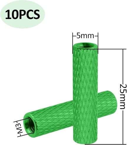 10 قطعة HobbyPark الألومنيوم M3x25mm المواجهة فاصل أنثى-أنثى عمود مستدير RC ملحقات متعددة الدوار لتقوم بها بنفسك الأخضر in Saudi Arabia
