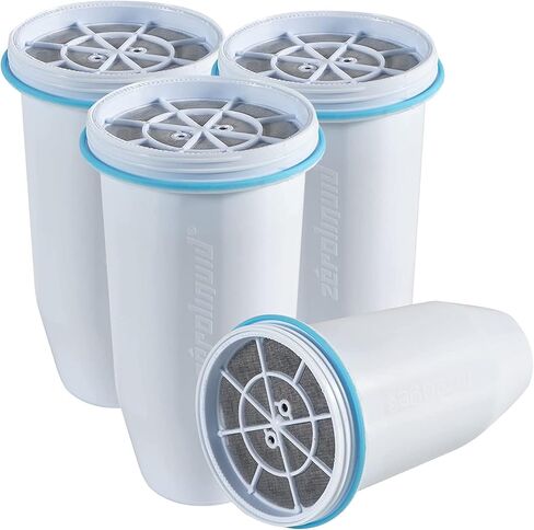 ZR-001 Replacement Water Filters for Pitchers and Dispensers, Most Advanced 6-Stage 0 TDS System (4 Pack) in Saudi Arabia