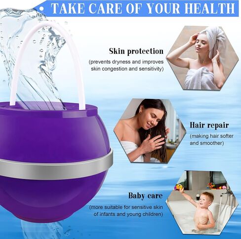 Bath Ball Filter, Bathtub Filter for Tub Faucet, BPA Free, Removes Hundreds of Contaminants, Purify Your Bathwater for Healthier Skin and Hair(White) in Saudi Arabia