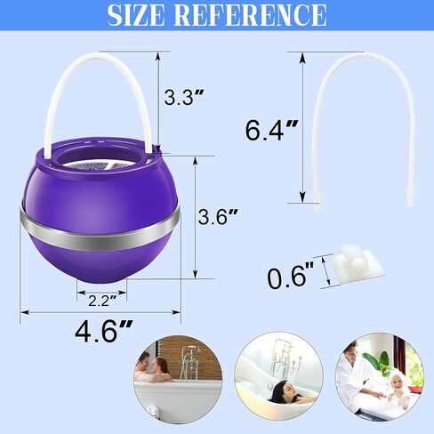 Bath Ball Filter, Bathtub Filter for Tub Faucet, BPA Free, Removes Hundreds of Contaminants, Purify Your Bathwater for Healthier Skin and Hair(White) in Saudi Arabia