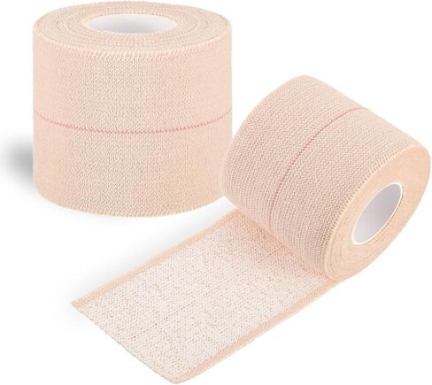 2 Rolls Adhesive Elastic Tape 5 Yard Breathable Flexible Stretch Bandage Tape for Sports Ankle Knee and Wrist(2 Inch) in Saudi Arabia
