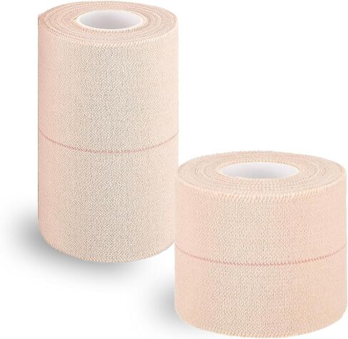 2 Rolls Adhesive Elastic Tape 5 Yard Breathable Flexible Stretch Bandage Tape for Sports Ankle Knee and Wrist(2 Inch) in Saudi Arabia