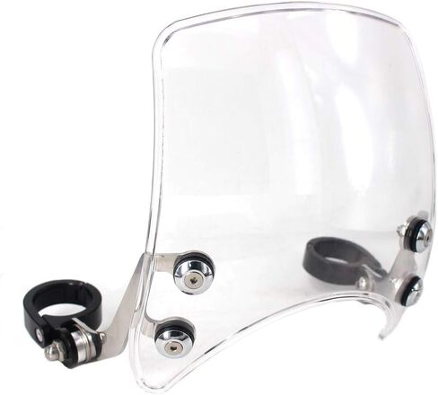 GUAIMI Windscreen 5" Round-Headlight Windshield 39-41mm Fork Mount Compatible with Harley Sportster XL 883 1200 XL48 72 Custom Cruisers (Black) in Saudi Arabia